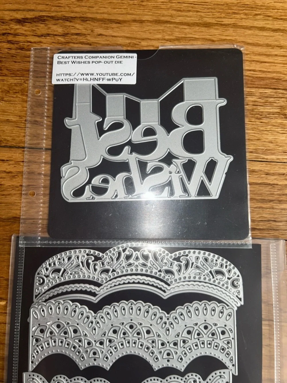 Best Wishes and More! Script Metal Cutting Die - Silver DIY project NWT